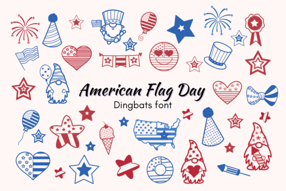 American Flag Day: A Patriotic Dingbats Font Review