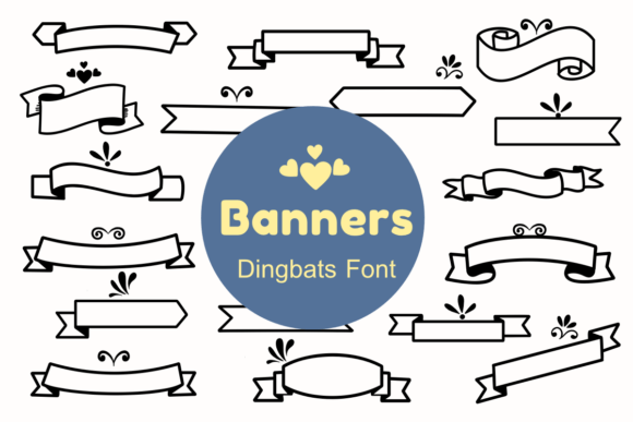 Banners: A Sketched Dingbats Font for Web Design