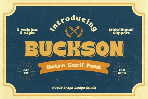 Buckson: A Retro Serif for Modern Branding