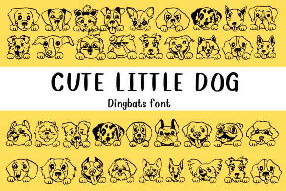 Cute Little Dog: A Sketch Style Dingbat Font for Creators
