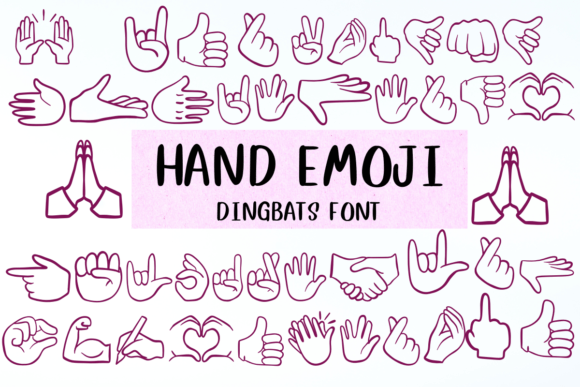 Hand Emoji: A Playful Display Font for Editorial Design