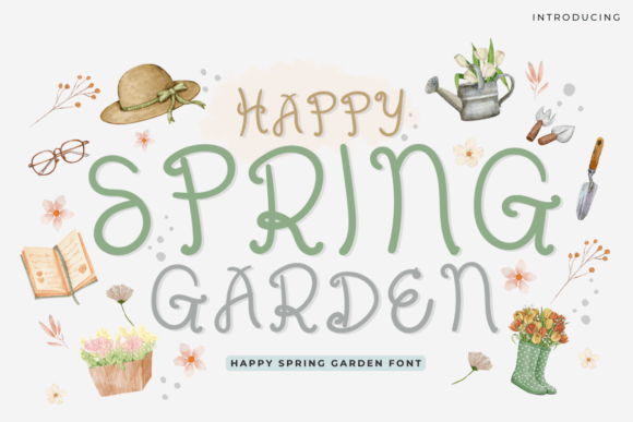 Happy Spring Garden: A Fresh Font for Your Brand