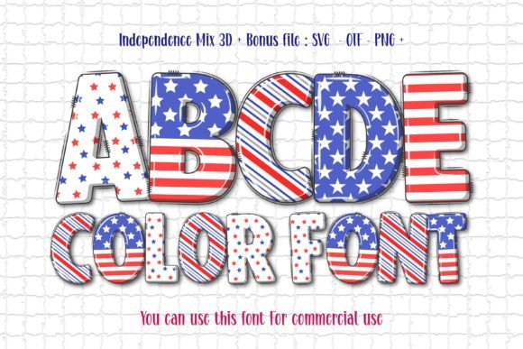 Independence Mix 3d: A Bold Typeface for Patriotic Campaigns