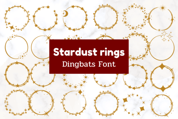 Stardust Rings: A Sparkly Dingbats Font for Makers