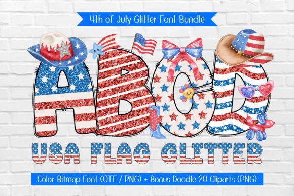 Usa Flag Glitter: A Review of This Patriotic Color Font