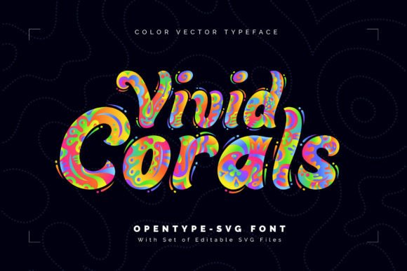 Vivid Corals: A Rainbow Color Font for Crafters