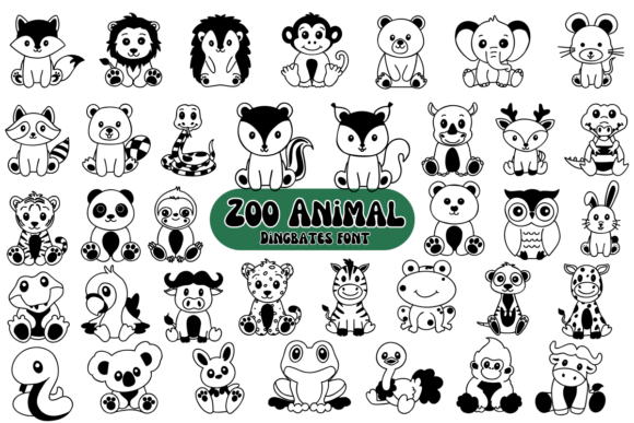 Zoo Animal: A Playful Dingbat Font for Branding